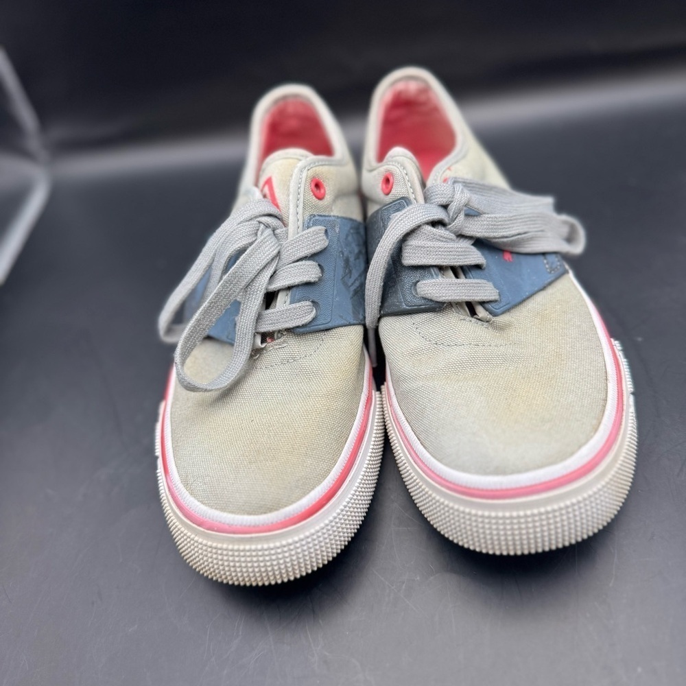 PUMA SPORT LIFESTYLE BLUE GRAY WOMEN'S ATHLETIC SKATE SHOES SIZE 6.5 PINK TRIM - Picture 2 of 12